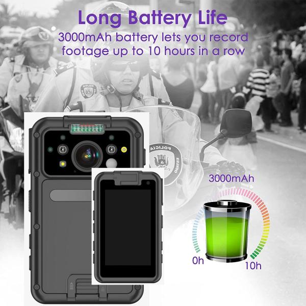 Gravação portátil sem fio do cartão do carro DVR SD da câmera do corpo IP68 de WiFi