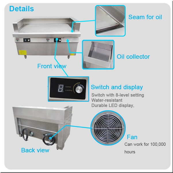 (800+200) гриддле гриддле индукции 1400*800* электрический с крышкой с 20кв