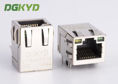 RJ45 Connector 100 megabit Cat 5 ethernet modular jack with internal magnetics