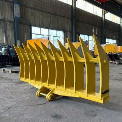 Support OEM Excavator Digging Rake with Curved Teeth
