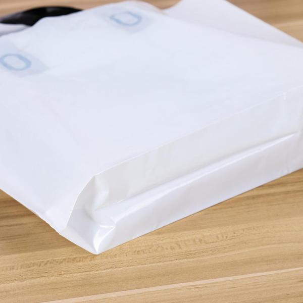 Custom Printed Logo Recyclable Retail Reusable Black Plastic Poly Tote Carrier Shopping Bags