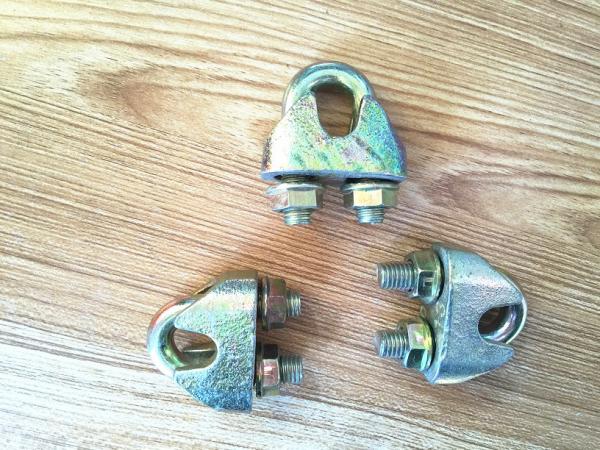 Various Color Rigging Hardware / Wire Rope Clips Zinc Galvanized Surface
