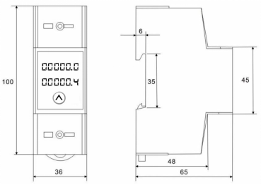 2020 New Style Single Phase Digital Panel Power Meter A Resettable Meter
