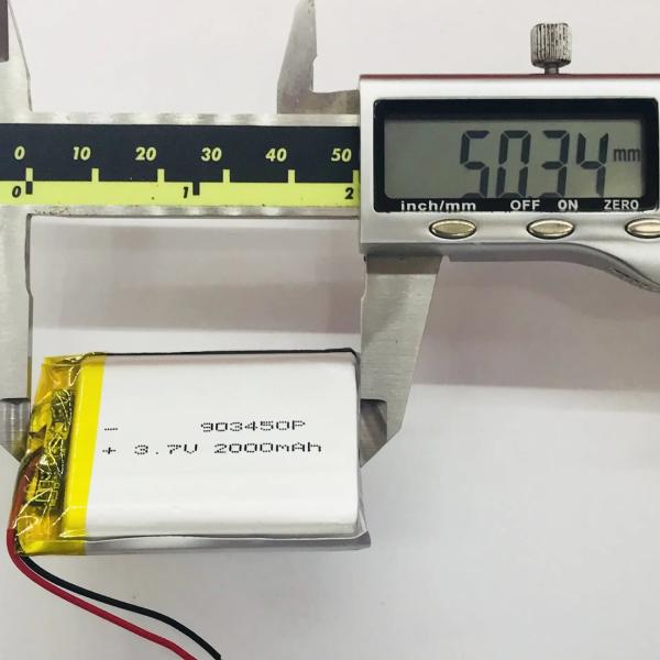 Batterie à taux de décharge élevé 30C Max60C Rechargeable 903450 3.7V 2000mah Batterie Lipo 3.7V Batterie Li-Polymère