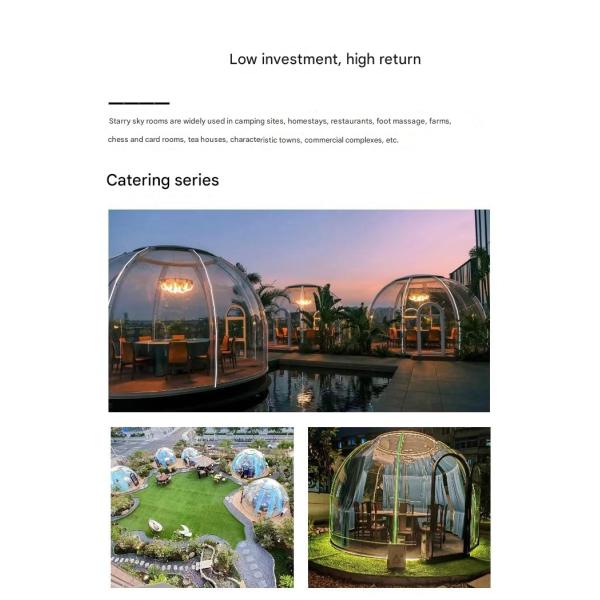 Unforgettable Outdoor Experience Transparent PC Hotel Room at Scenic Area Homestay