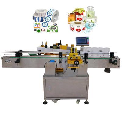 Máquina de etiquetas automática dobro da garrafa de círculo do aplicador PBF da etiqueta do lado 134mm