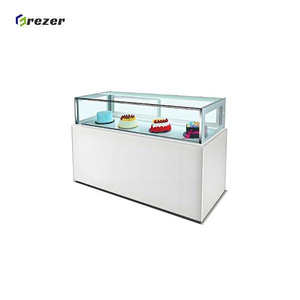 Vitrines réfrigérées à gâteaux en verre trempé 130W Congélateur de comptoir à gâteaux 900MM pour cupcakes