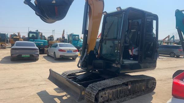 6 Ton Sany 60CPro Used Crawler Excavators Small Construction Equipment With 0.21m³ Bucket Capacity