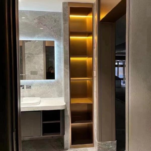 Customized 304 Stainless Steel Niche Gold Recessed Shower Niche