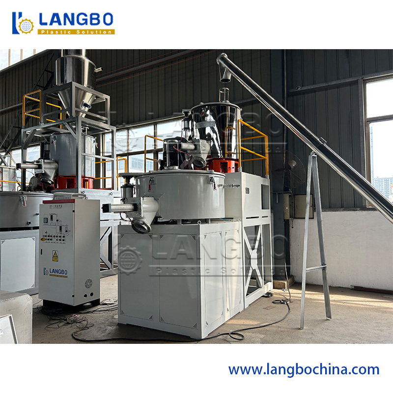 Stainless Steel PVC Mixer Machine with PLC Control System for Hot and Cold Mixing of Plastic Powder