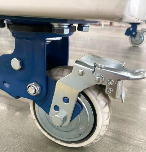 High Elasticity Pu Wind-fire Wheel Casters Swivel Castor With Brake Dual Spring