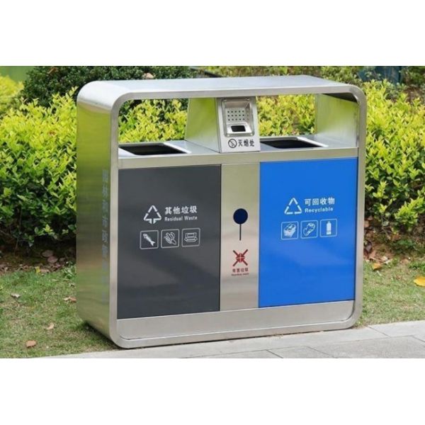 WASTE Stainless Steel Sorting Dump Type Closed Automatic Plastic Hdpe Garbage Bin