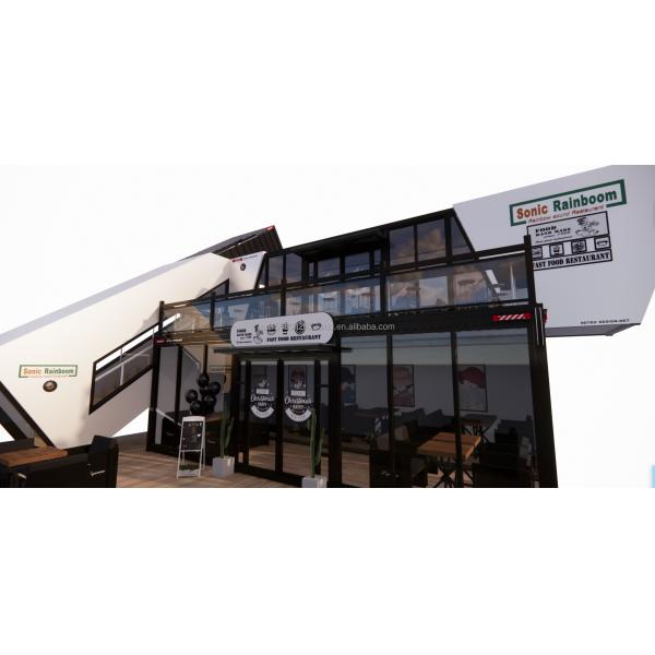 Expandable Prefab Folding Container Garden House with Galvanized Steel Square Tubes Main Structure Chinese Design Style