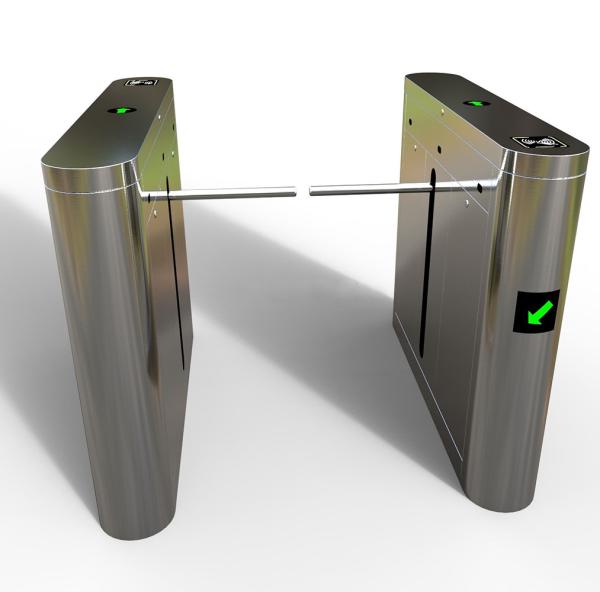 SS304 Drop Arm Turnstile Infrared Sensor Public Door Access Control System