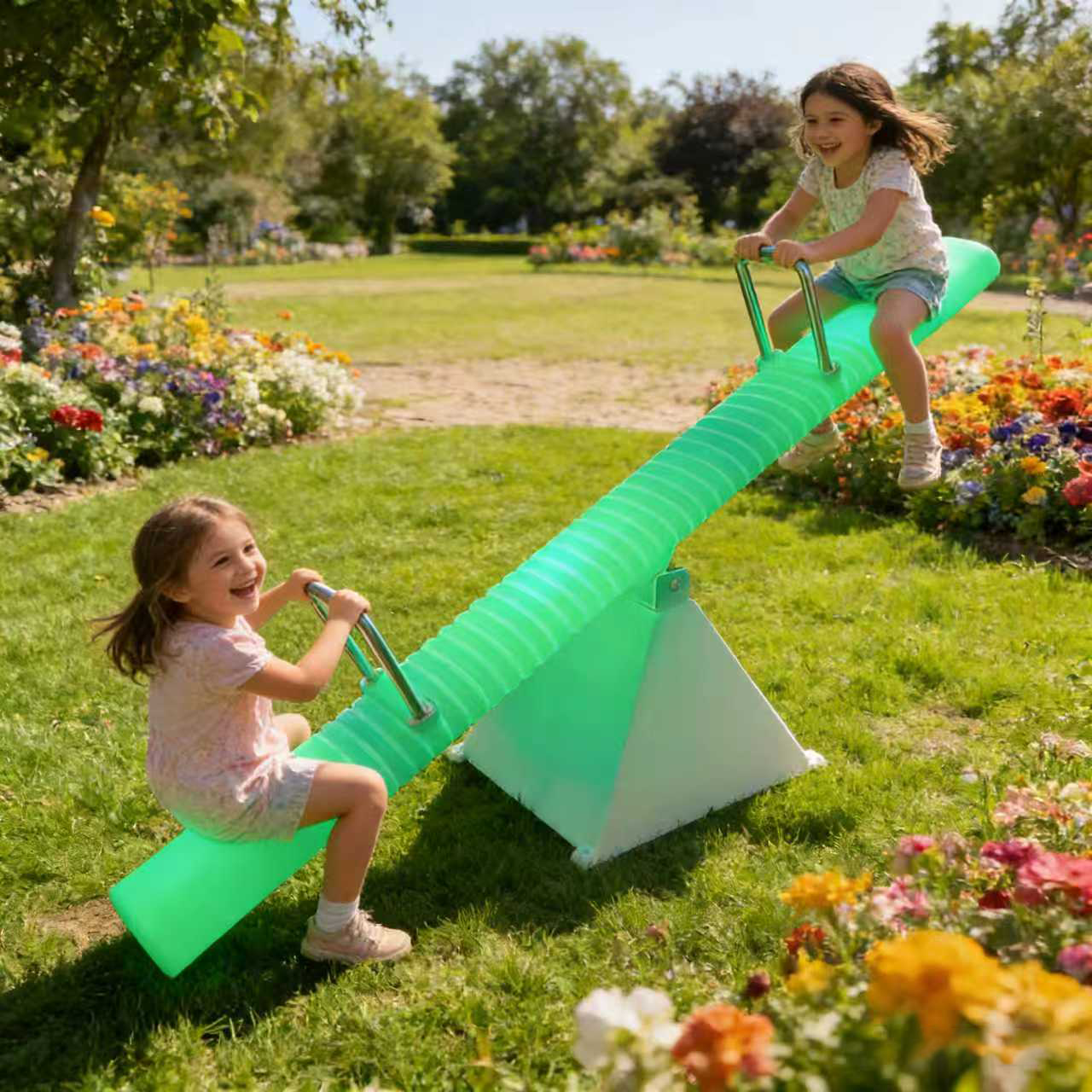 Eco-Friendly Double Hanging Sensory Swing Chair with 16 RGB LED for Indoor and Outdoor Play
