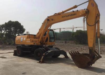 Peso original 21800kg de Hyundai 220 da máquina escavadora da roda de mão de Coreia segunda