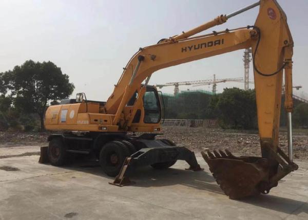 Peso original 21800kg de Hyundai 220 da máquina escavadora da roda de mão de Coreia segunda