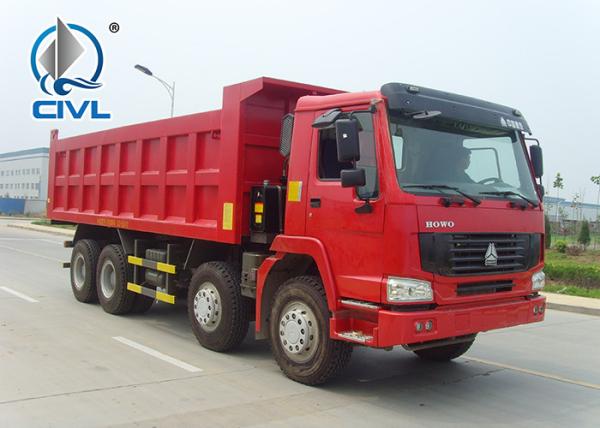 Heavy Duty 50 Ton Dump Truck Howo Sinotruk 8x4 12 Wheeler 1200R20 Tire Tipper