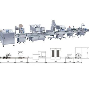 75mm Automatic Tablet Counting 500ml Pill Capping Machine Line