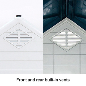 Large Plastic Dog House Outdoor Indoor Doghouse Puppy Shelter Water Resistant Easy Assembly Sturdy Dog Kennel