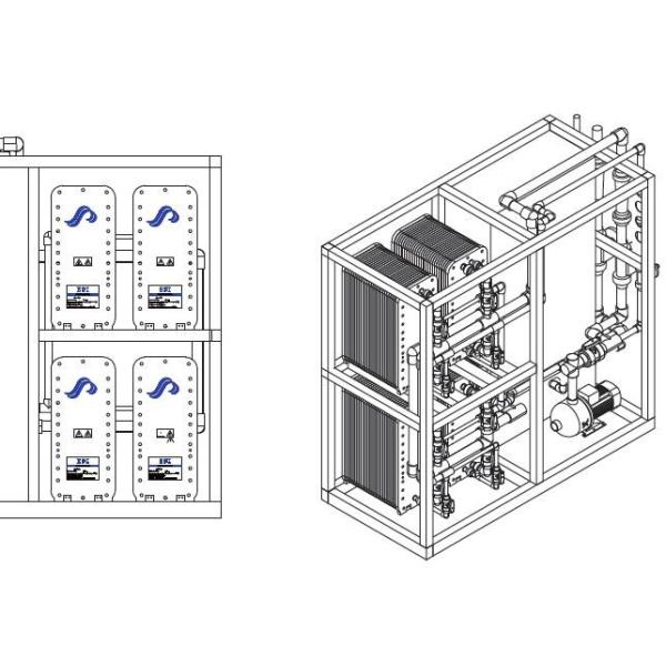 Ultra Small EDI Module Stack With Power Supply / Ionpure EDI Module