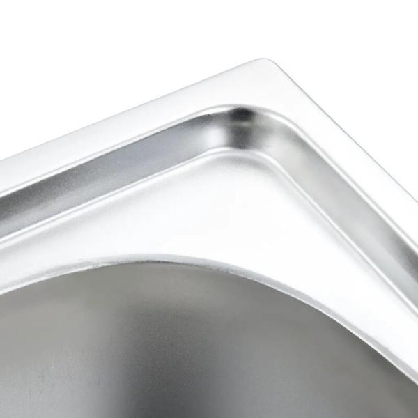 кухонная раковина Topmount шара 0.6mm одиночная с Drainboard гальванизировала