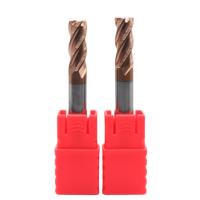 6mm Dia 6*25*6*75 TiAISiN Revestido 4 Flautas Planas Carburo Cuadrado Fin de Molino Para Acero de Carbono Acero Aleado Hierro Fundido