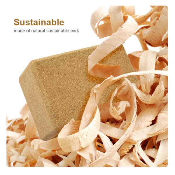 Custom Logo Recyclable Wholesale Solid Natural Cork Yoga Block For Indoor Yoga Exercise