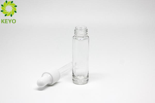 Thick Bottom Clear Glass Foundation Pump Bottle 10ml Corrosion Resistant