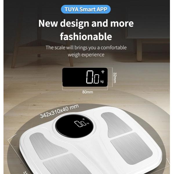 WiFi Connected Max 396LB Body Weight Analyzer Scale