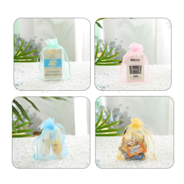 ODM Plain Organza Drawstring Toiletry Bag Pouch For Gift Packing