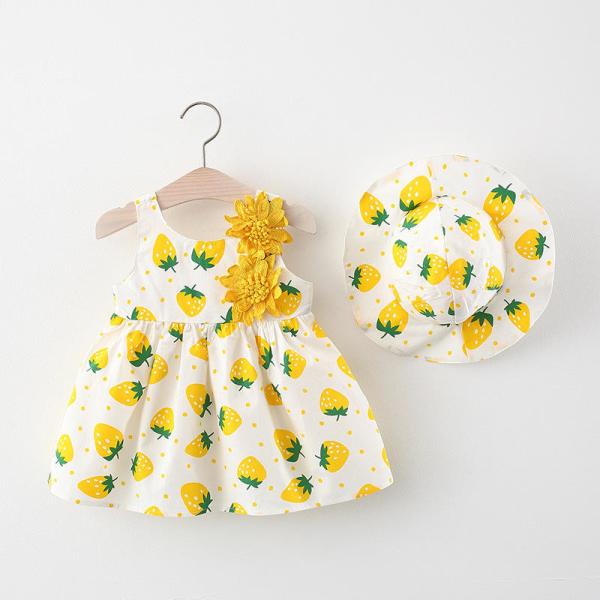 Summer Children'S Clothing Small Wings Baby Dress Baby Girl Cherry Dress