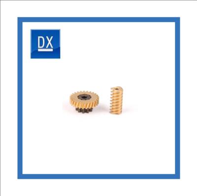 Brass Precision Cylindrical Spline Worm Gear Transmission Parts For EGR Valve
