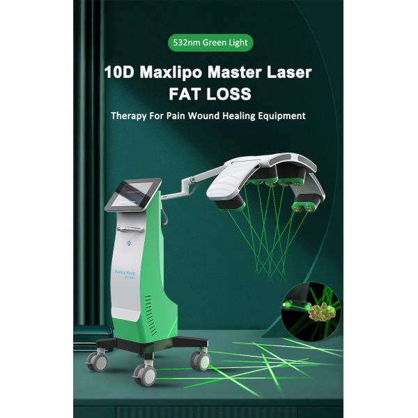 532nm 10D Fat Burning Machine , Handhold Laser Fat Removal Machine