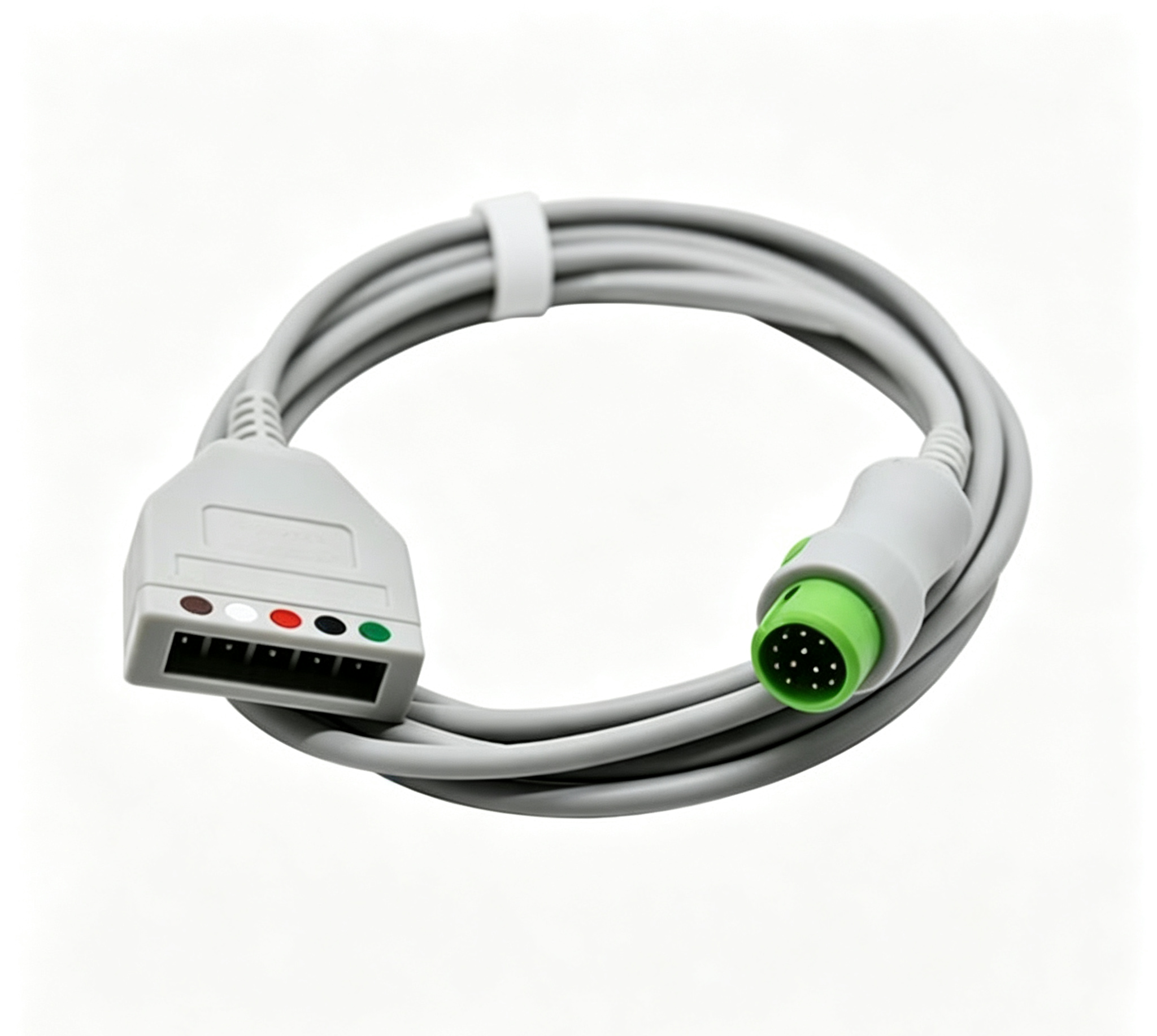 12 Pin ECG Cables And Leadwires 5 Lead Mindray ECG Cable 2.4m For MidrayT5
