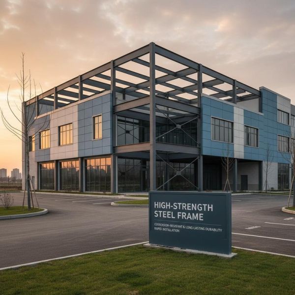 Durable Steel Frame Commercial Building Robust Custom Steel Buildings Corrosion Resistant