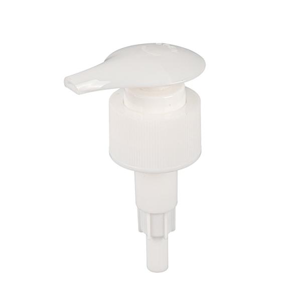 White Matte Screw Lotion Pump Plastic Ribbed Flat Head Lotion Dispenser Pump