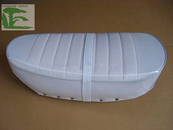 White ST70 driver seat Motorcycle Parts , Iron Steel Alloy Sponge