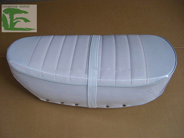 White ST70 driver seat Motorcycle Parts , Iron Steel Alloy Sponge