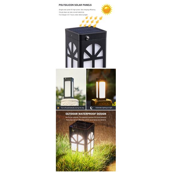 Outdoor Lampshade Solar Deck Post Lights For Decorations Patio Porch Courtyard