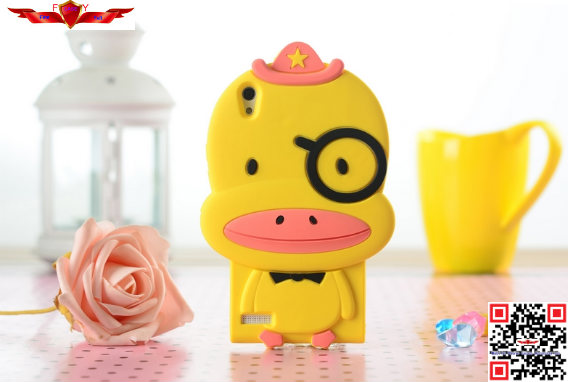 100% Qualify Brand New Fashion Cartoon Silicone Cover Case For Huawei Ascend P6
