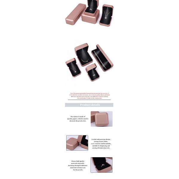 Cajas de joyería de lujo de LED personalizadas Embalaje para anillos Collares Brazaletes Orecillos