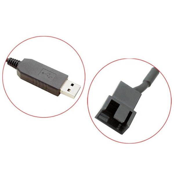 12V ステップアップ ブースト USB 3ピン 4ピン PWM PC扇風機 ON OFF スイッチ パワーアダプターケーブル