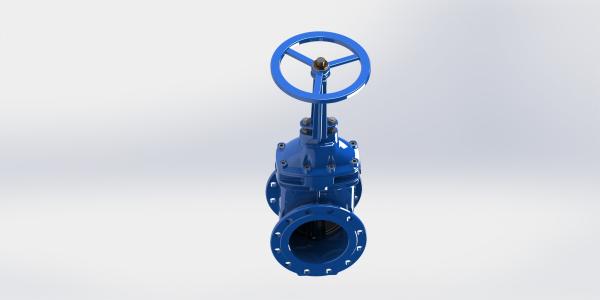 EN1074-2 FBE Coated Wedge Type Non Rising Stam Gate Valve DN600