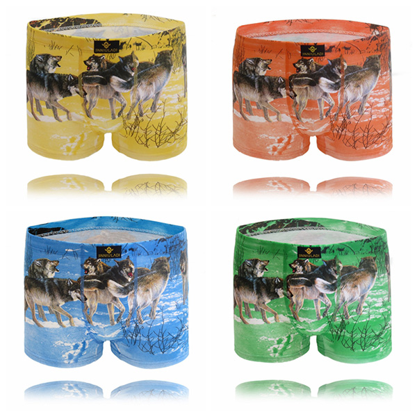 Wholesale 1P Famous brand Men boxers print underpants cotton men's underwear mens underwea
