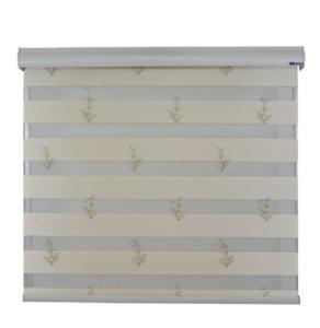 Luxury Fabric Blackout Zebra Roller Blinds Rope Control For Windows