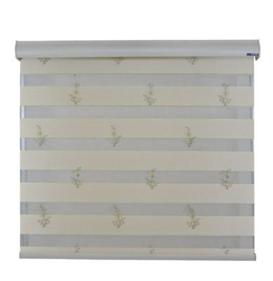 Luxury Fabric Blackout Zebra Roller Blinds Rope Control For Windows