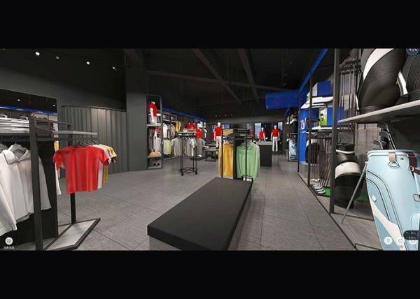 Casual Wear Shop Clothing Display Case , Brand Unique Design Clothes Hanger Stand