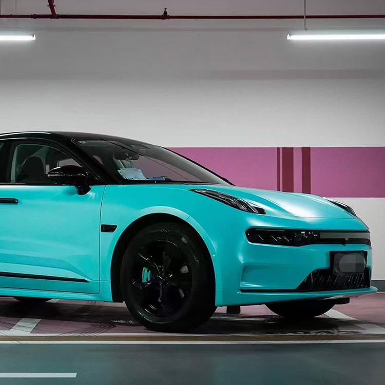 Pure Metal Baby Blue Car Vinyl Wrapping 1.52*18m Car Sticker With Air Bubble Free Photochromic Car Tint Film