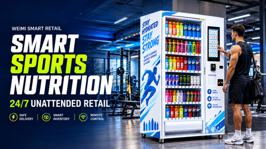 WEIMI Protein Supplement Vending Machine with Smart Elevator Delivery for Gyms & Fitness Centers
